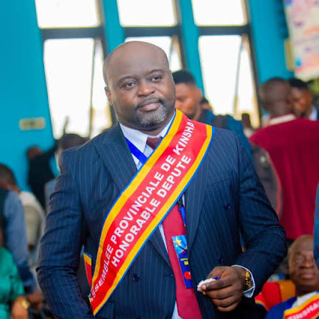 Jean-Jacques Tembele Buku, Honorable député provincial, écharpe de l'Assemblée provinciale de Kinshasa